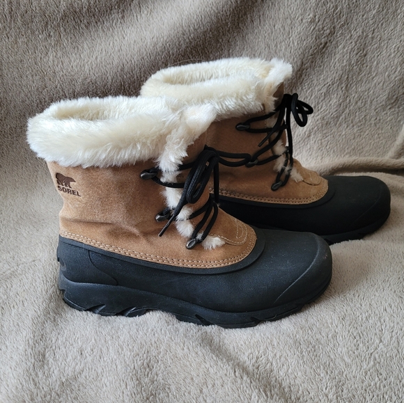 Sorel Shoes - Sorel Snow Angel Lace Up Waterproof Suede Faux Fur Lined Winter Boots size 9